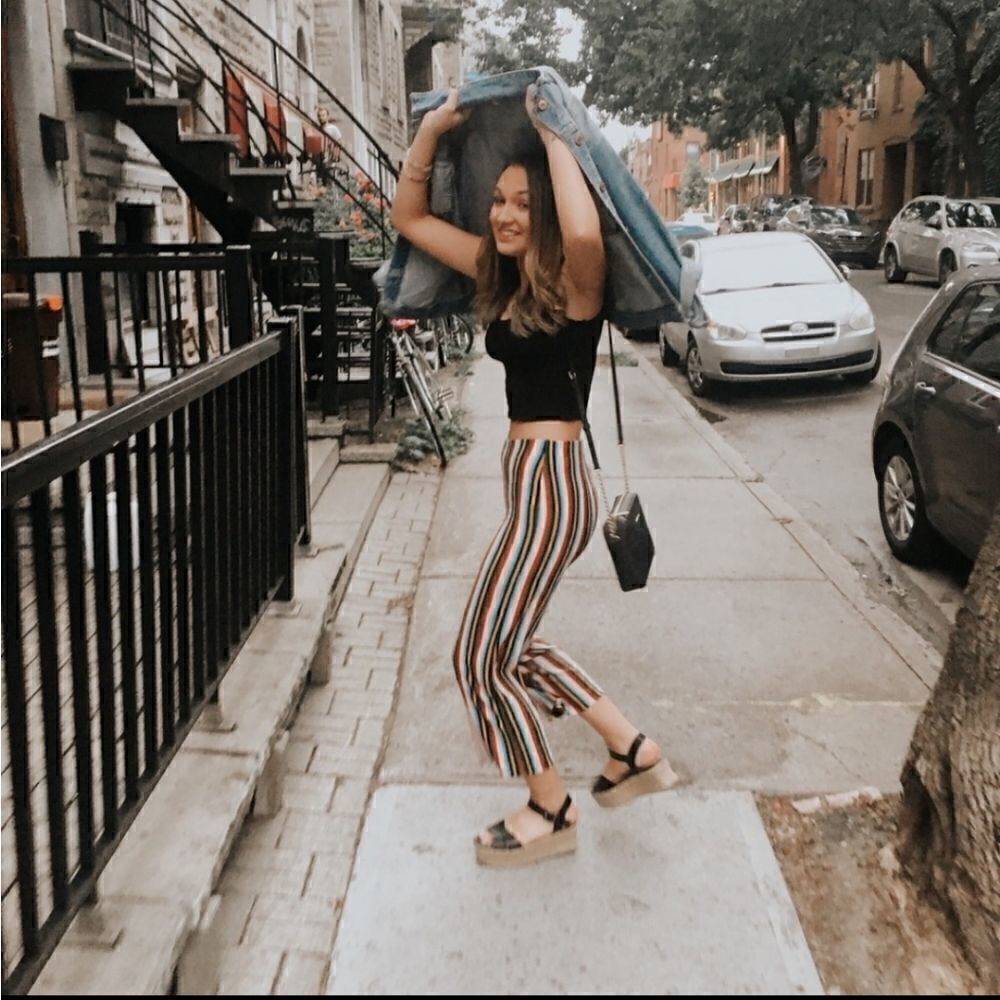 Urban Outfitters Multicolor Knit Striped Pants size small
